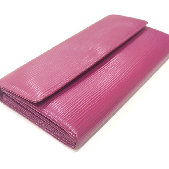 LOUIS VUITTON Purple Leather Wallet - Picture 5 of 11